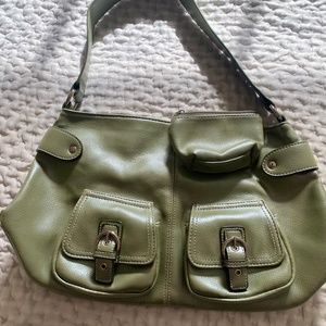 Y2K metallic Green purse with coin purse